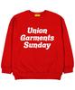 UNION GARMENTS Sunday Garments Terry Oversized Sweatshirt Red