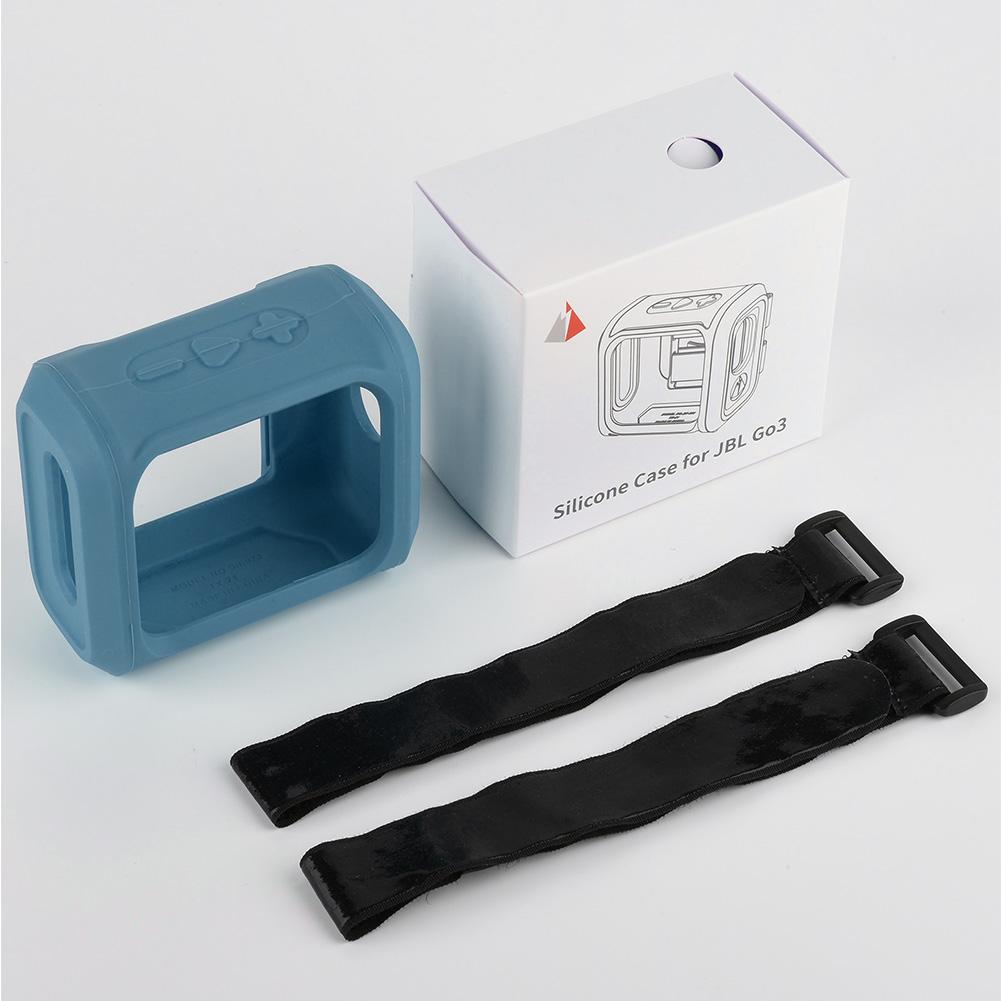 Silicone Case Protective Cover Speaker Case with Removable Strap Anti-fall Speaker Case for JBL GO 3 GO3 Bluetooth Speaker