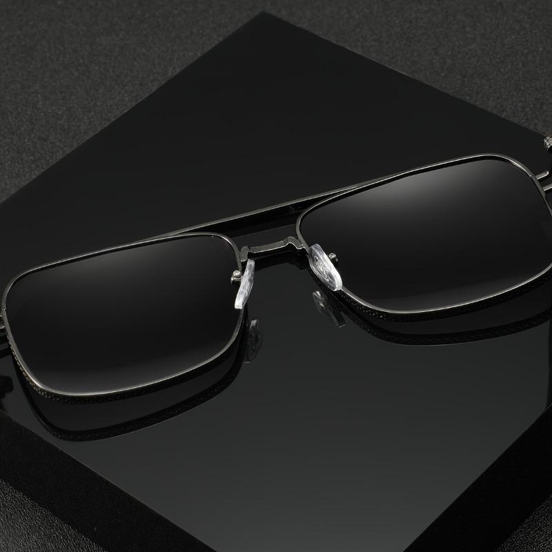 Non-polarized Fashion Square Metal Frame Double Beams Men Women Sunglasses Driving Cycling Fishing Men Sun Eyeglasses
