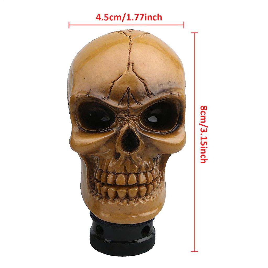 Skull Gear Shift Knob Automatic Gear Shift Knob Skull-Shaped Vehicle Interior Resin Skeleton Horror Decoration for Halloween