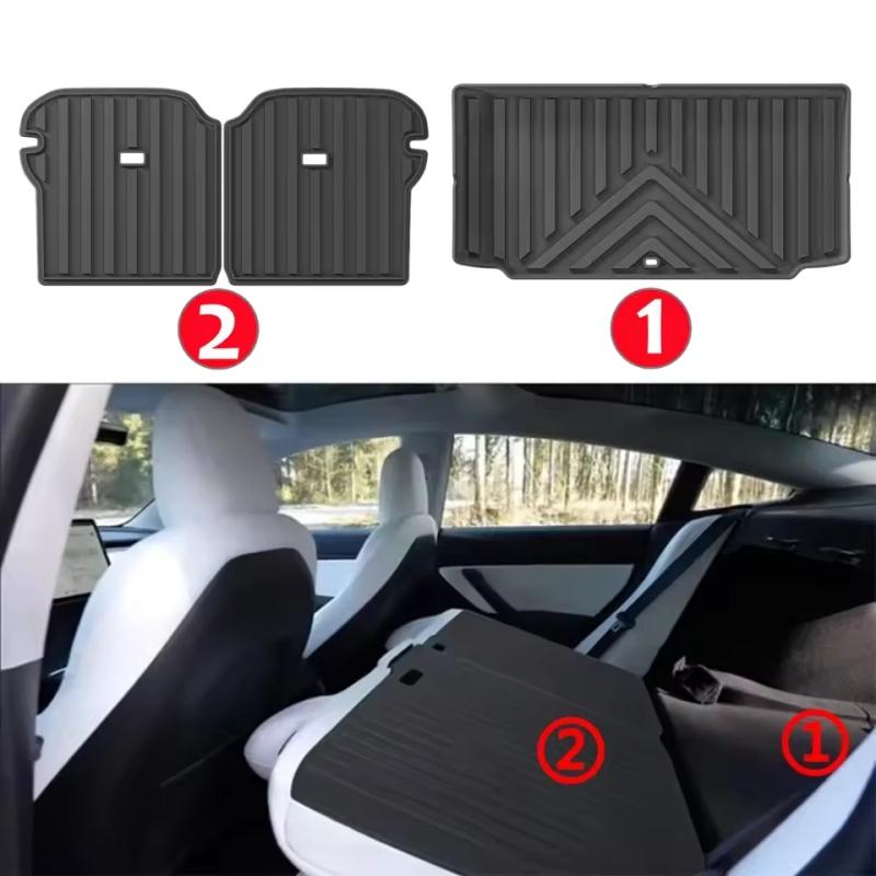 For Chery ICAR V23 2025-26 Trunk Mat TPE Rear Seat Backrest Mat All Weather Anti Dirty Pad Trunk Carpet Cargo Liner Car Foot Pad
