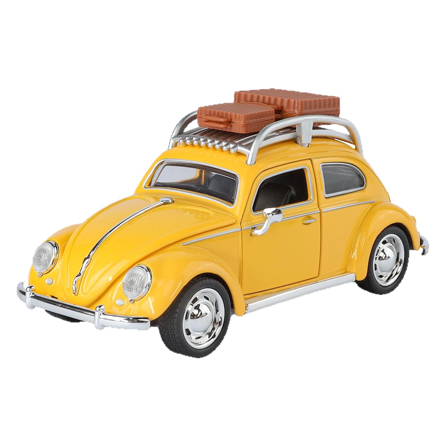 

Travel Version 1/32 Volkswagen Beetle Alloy Classic Car Model Diecasts Metal Retro Vehicles Car Model Simulation Sound and Light Kids Gifts жёлтый