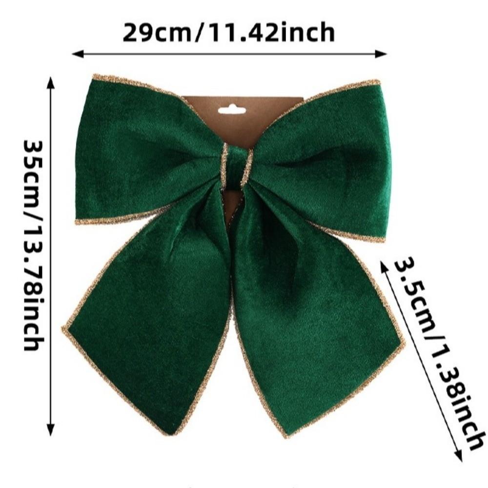 Red Green Christmas Bowknot Handcrafted Christmas Tree Decorations  Christmas Gift