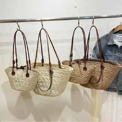 Women's Large Capacity Shoulder Bag Summer Straw Woven Basket Handbag Fashion Female Luxury Designer Beach Bag Bali Shopper Tote