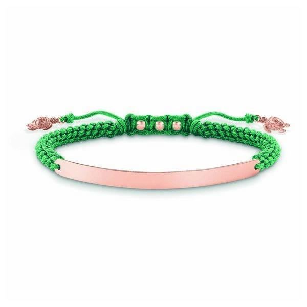 Bracelet Femme - Thomas Sabo - LBA0057-597-6 - Argent - Vert et Or rose - 12-19 cm