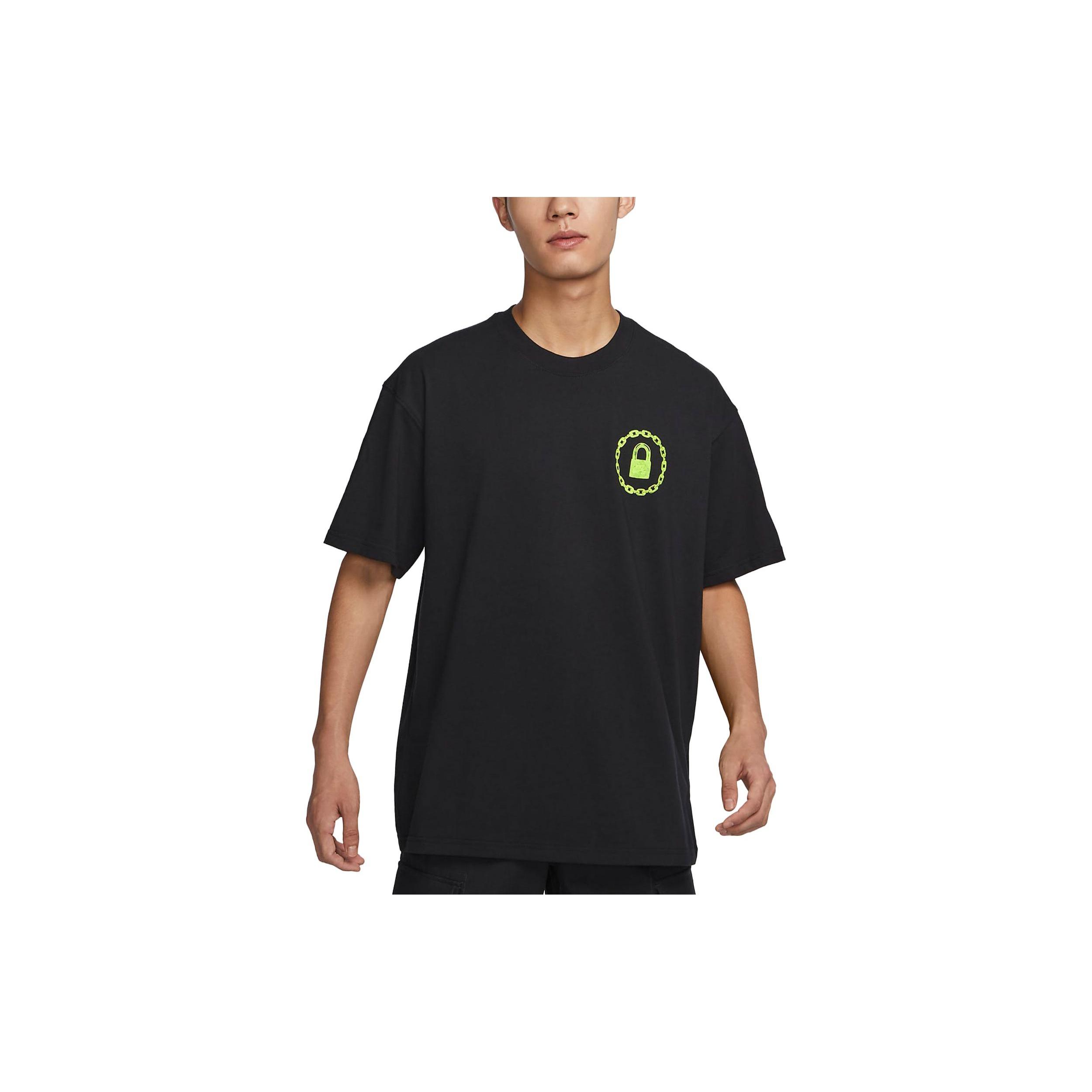 Nike SB On Lock Skateboarding T-Shirt Black Men s FJ1140-010 L