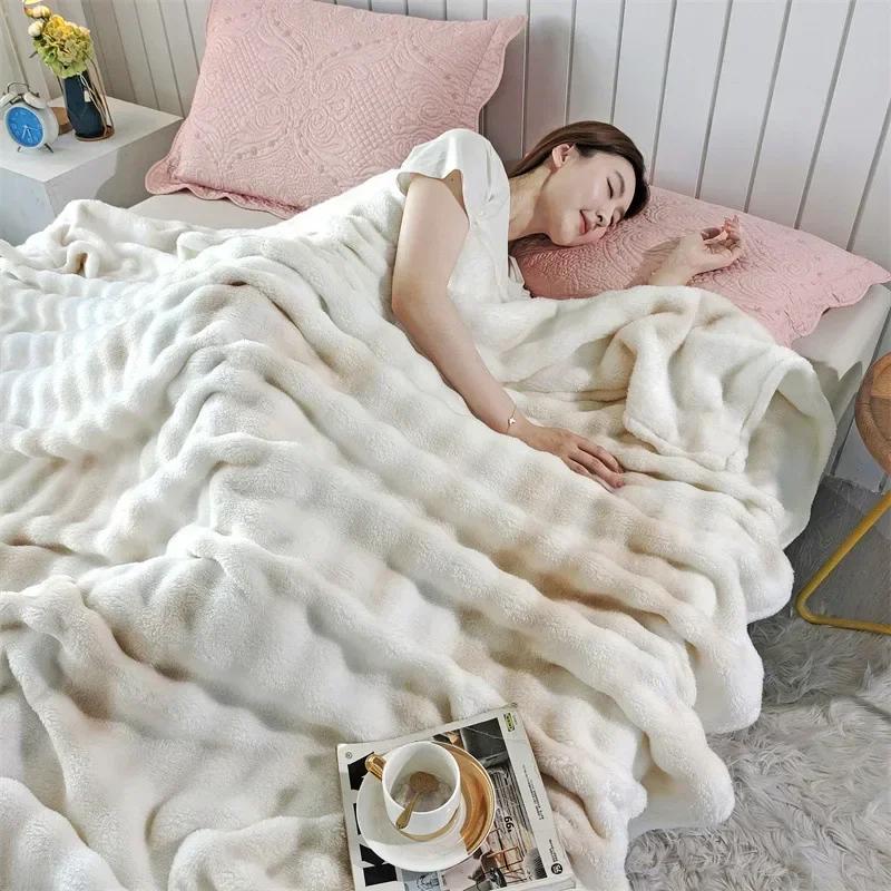 

Современный простой градиентный цветной бархатный плед с пузырьками, двухсторонний молочный бархатный чехол для дивана, одеяло с ворсом, теплый бархат с фланцем 200x230