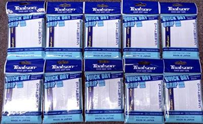 Toalson Quick Dry Grip Tape Absorbent White of 3 Rolls (Wet Type) (Pack 10, Each)