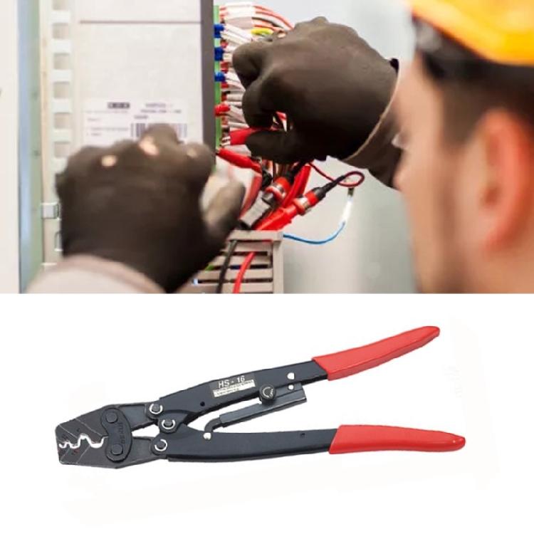 Wire Cutter Ratchet Pliers Insulated Hand Tool Plier AWG6-16 Capacity 1.25-16mm2