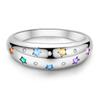 Original 925 Sterling Silver Colorful Star Zircon Rings For Women Girls Jewelry Birthday Anniversary Gifts