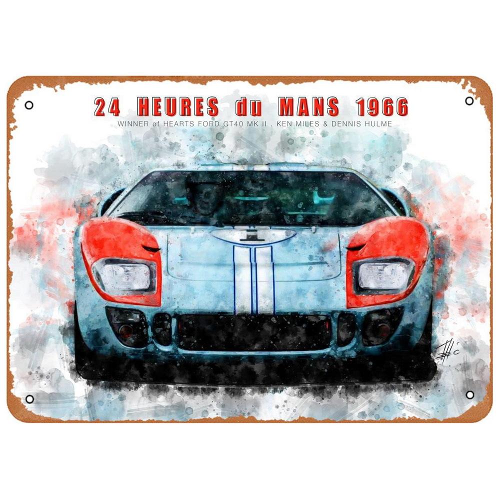 Monaca Grand Prix Car Racing Metal Tin Signs Posters Plate Wall Decor for Bars Game Room Man Cave Cafe Club Retro Posters Plaque