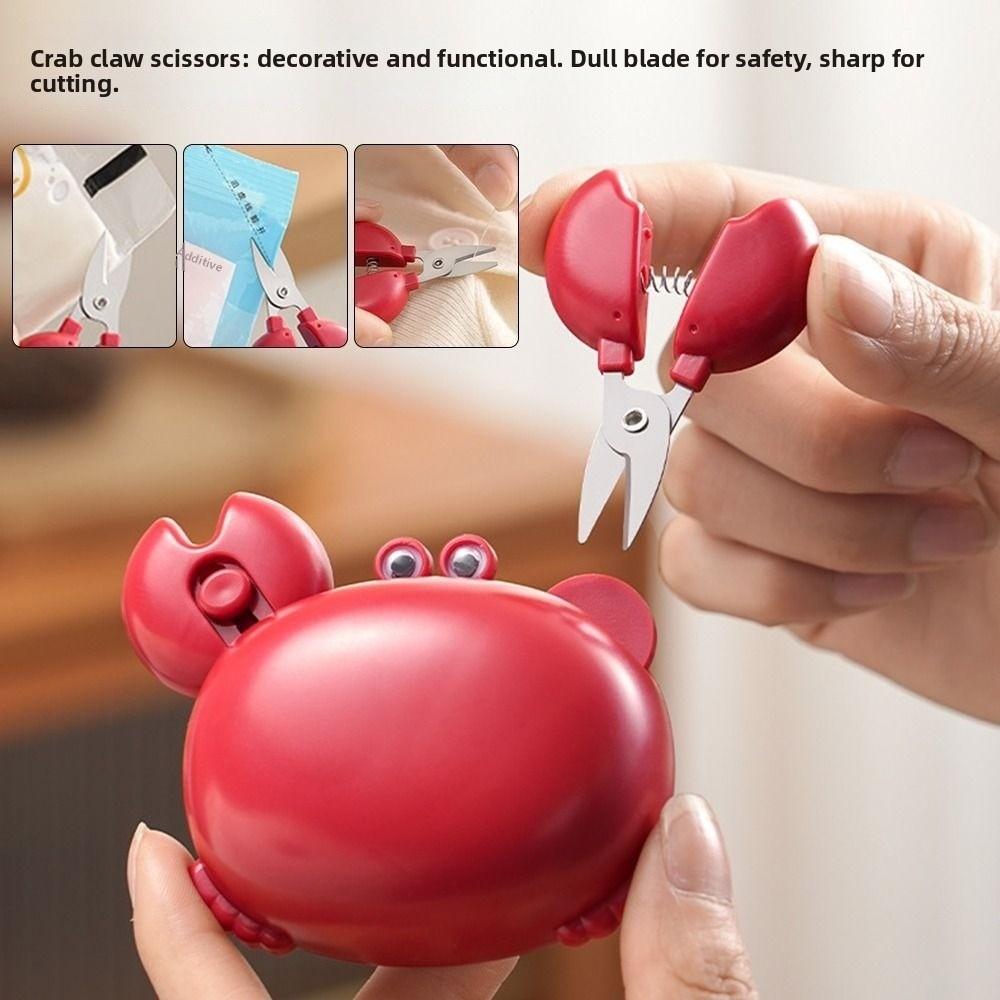 With Mini Scissors&Box Cutter Magnetic Bottle Opener Cartoon Crab Magnet Opener Daily Home Use