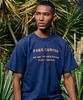 FAKE CAMPER Front Basic Lettering Short Sleeve T-Shirt [Navy]