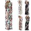 Women's Fashion Summer Crewneck Floral Print Dress