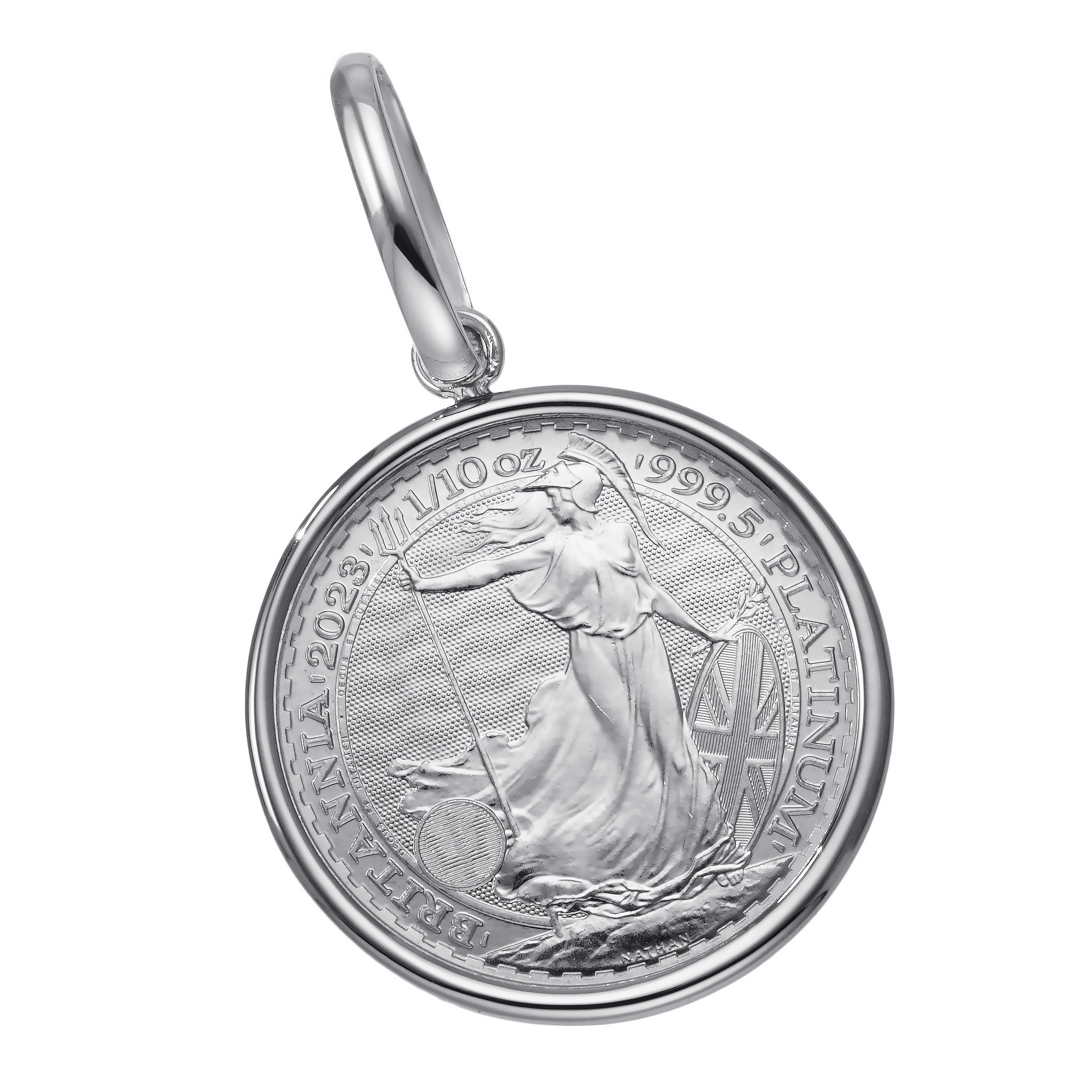 

Монета Pt999 із чистою платиною Британія Pt900 Проста рамка [Speranza] 1/10oz срібний