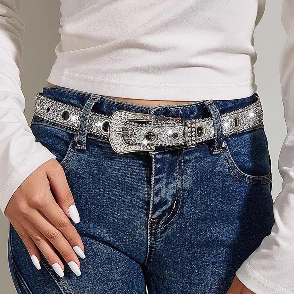 Glitter Bling Suitable for Women and Gal Dance 103cm [Lamerry] Belt, Bling, Thin, Short, Kids, Costume, Children's, Narrow, Silver,