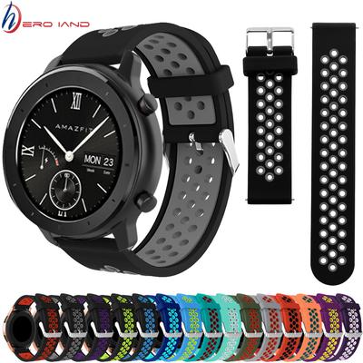 Silikonarmband Uhrenarmband für Huami Amazfit GTR 2 47MM 42MM GTS BIP/Amazfit Stratos 3 2 Smart Armband Ersatzarmband