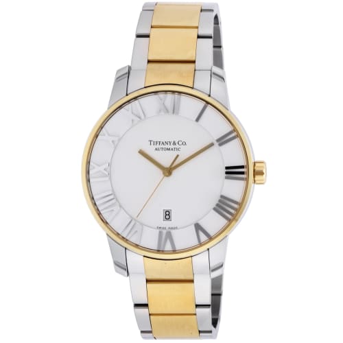 

Tiffany Atlas Dome Watch, Silver Dial, 18K Yellow Gold/Stainless Steel Case, Automatic, Z1810.68.15A21A00A, Silver