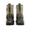 Johnature Genuine Leather Spliced Printed Fabric Women's Boots Vintage Lacing Comfortable Versatile Short Boots