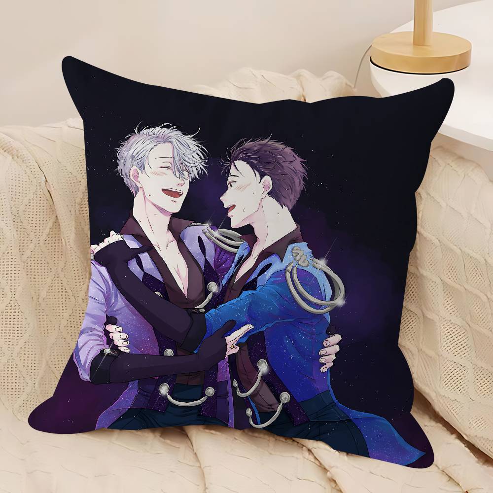 Anime Y-Yuri On Ice Cushion Cover 30x50 Polyester Sofa Cushions Decorative Throw Pillows Home Decoration Pillowcover