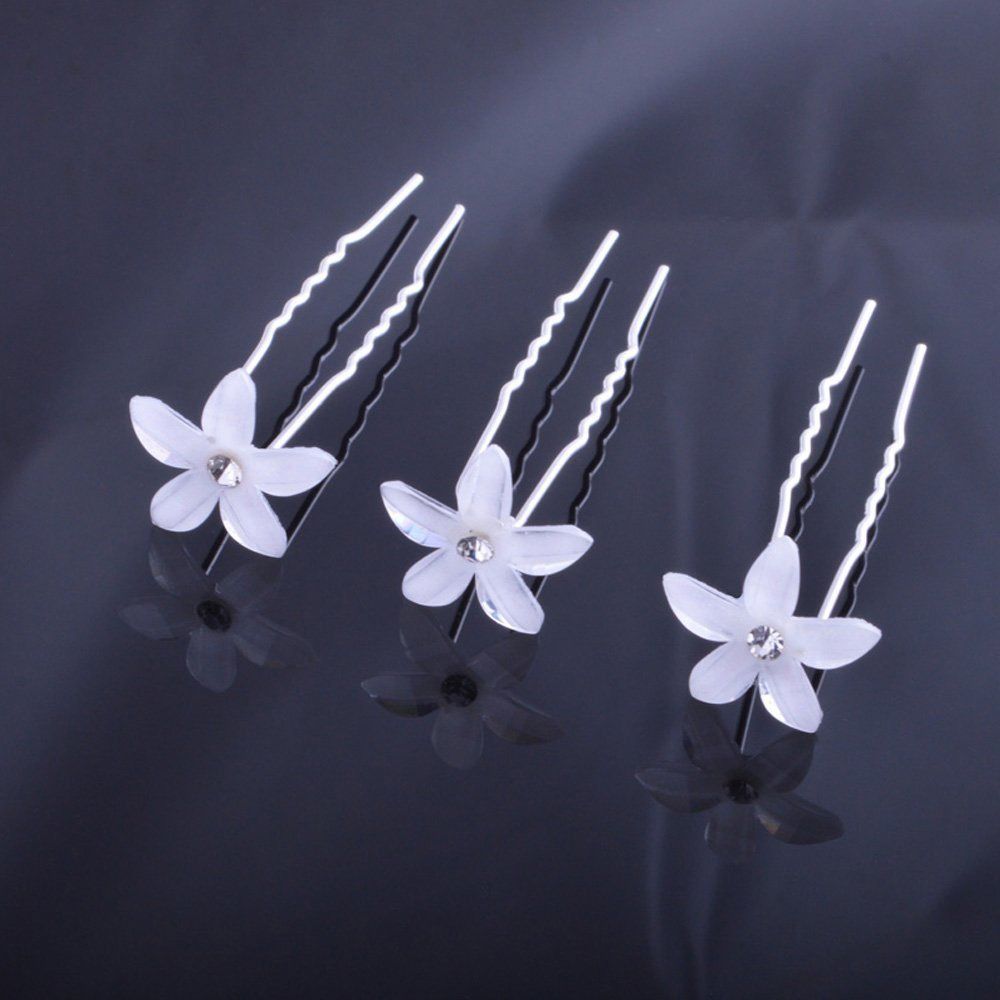 Tiara Hair Accessories Wedding Hairpins U-shaped Pearl Pin Rhinestone Hair Clip Bridal Hair Jewelry