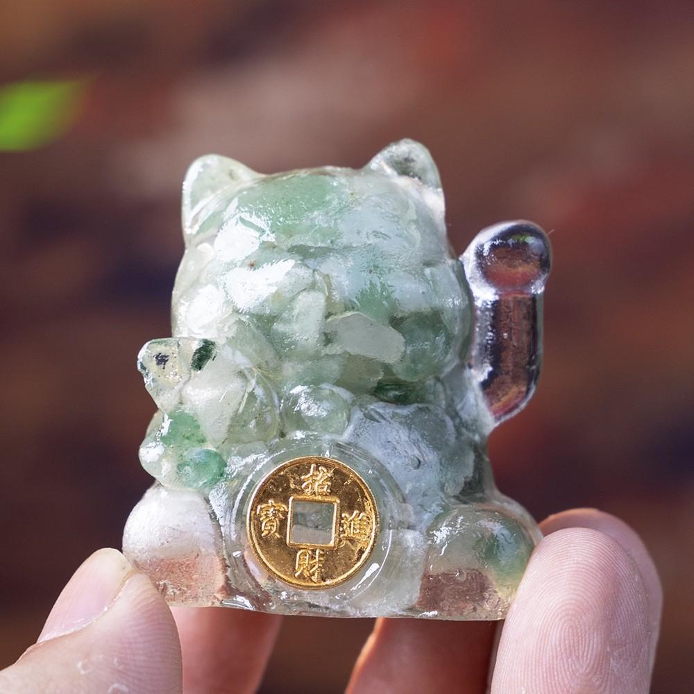Crystal Waterstone Animal Ornament With Shell Accents For Office Desk Decor