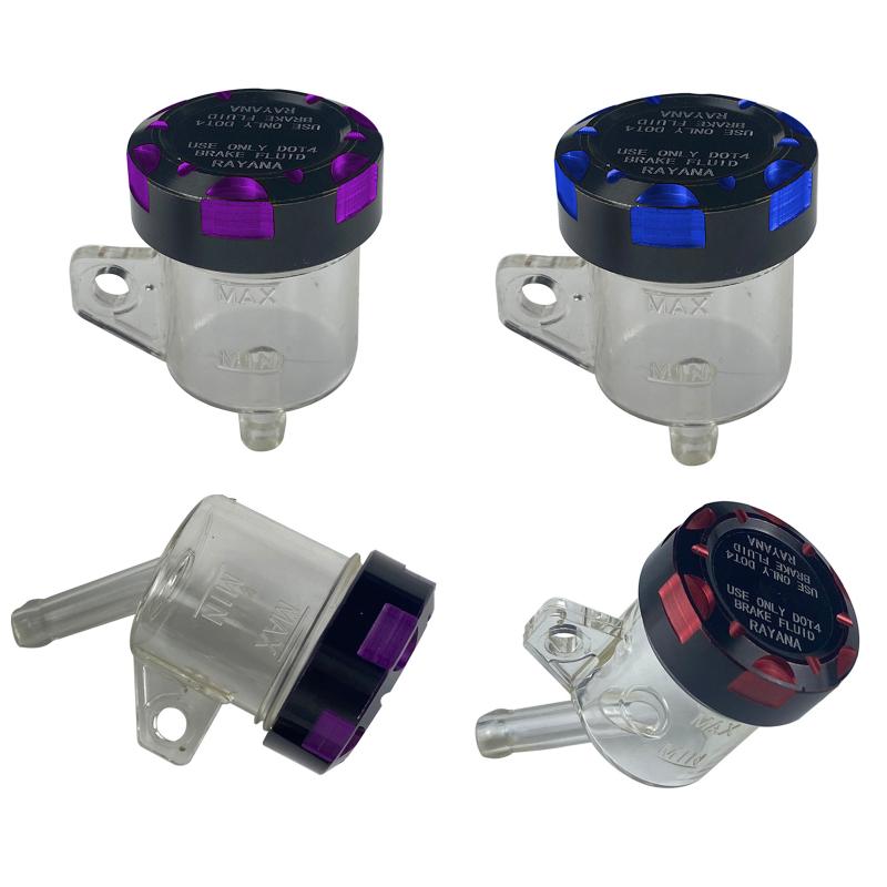 Motorrad Bremsflüssigkeitsbehälter Bremsflüssigkeitsbehälter Transparent Motorrad Bremsölbehälter Oberer Pumpenölbecher Mit CNC-Deckel
