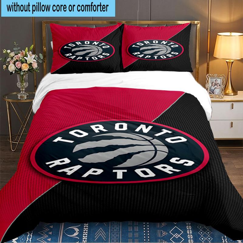 Raptors Basketball Logo 3pcs Bedding Set,Including 1pc Duvet Cover And 2pcs Pillowcases Perfect Gift for Christmas,Ideal for Bedroom, Dormitory
