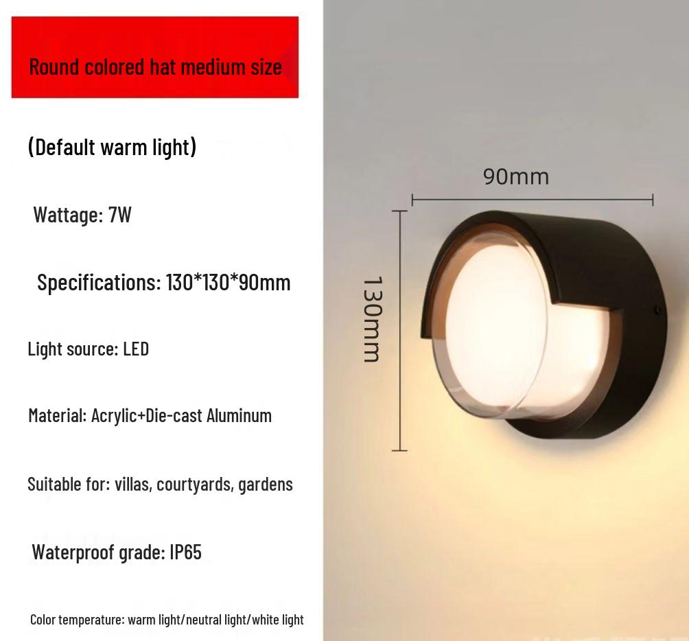 Villa LED Waterproof Wall Lamp for Indoor/Outdoor Spaces: Modern Garden, Courtyard, Hotel, Balcony, Hallway, Corridor.