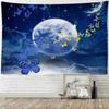 Moon Star Butterfly Tapestry Wall Hanging Night View Bohemian Hippie Carpet Gypsy Psychedelic Tapiz Magic Room Decor