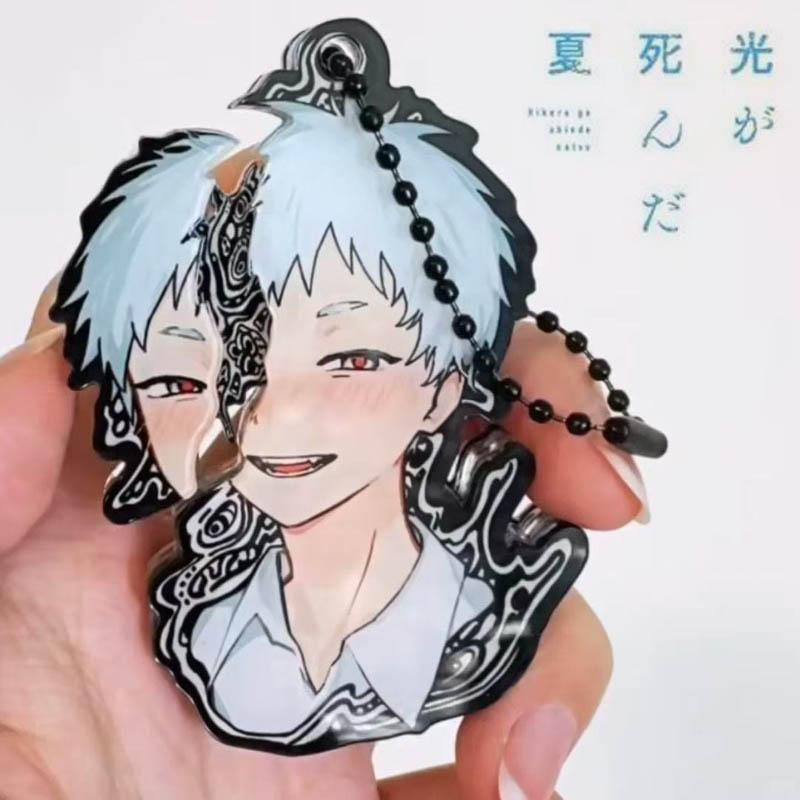 Anime The Summer Hikaru Died Cosplay Keychain Unisex Acrylic Pendant Keyring Key Chain Bag Accessories Ornament Prop