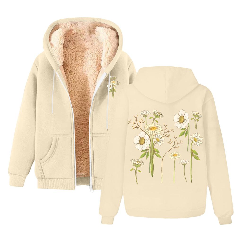Men's And Women's Fashion The Same Coat With Fleece Thick Hoodie Hoodie Cardigan