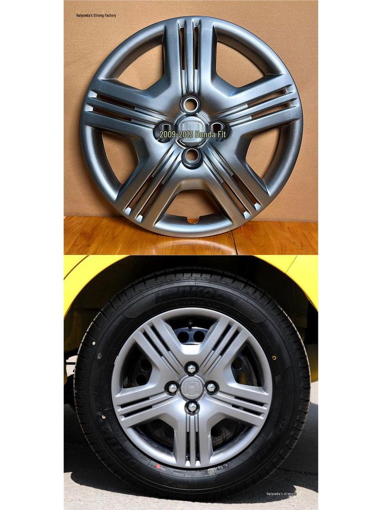 Fits 2009-2013 Honda Fit and 15-inch Honda City: Wheel Covers, Steel Rim Decor, Tire Caps, Wheels.