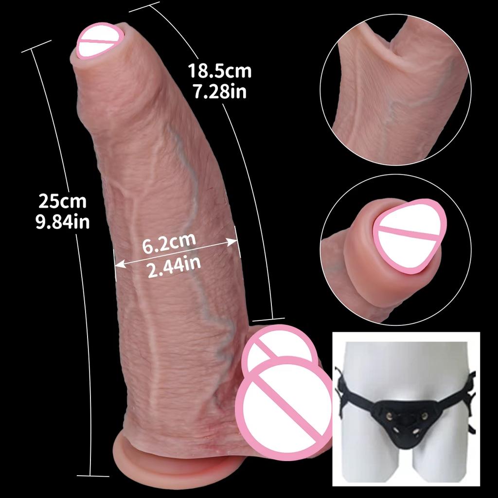 Cheap Soft Cock Realistic Strapon Big Dildo Skin Feel Small Penis Double Silicone Suction Cup Dick Gay Anal Sex Toys Men Women