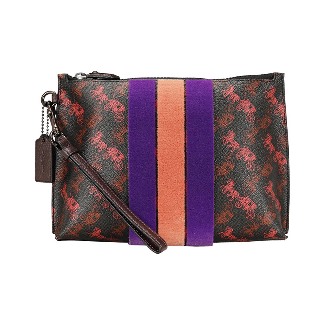 

Coach Charlie 23 PVC Color Block Horse And Carriage Wristlet Clutch Women clutch Brown Multicolor 86113-V5C1A Basic Set (Bag+Dust Bag)