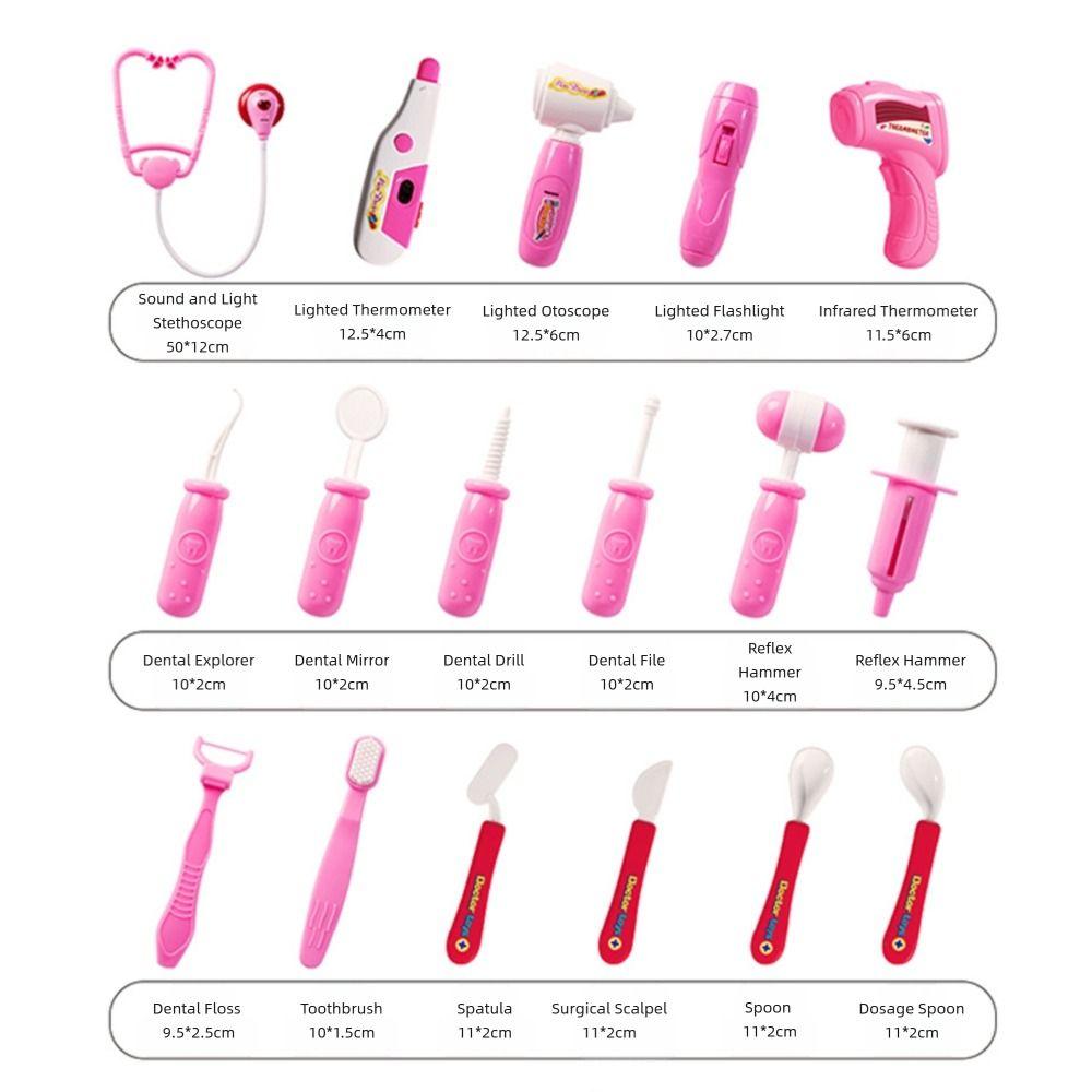 Accessories Doctor Toys Pink Blue Role-playing Games Simulation Doctor Set  Educational Gift