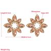 Women's Study Earring Exaggerated Alloy Glass Crystal Flower Earrings Needle Premium Earrings