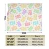 Bear Gummy Candy Cartoon Digital-printed Polyester Bedroom Velvet Flannel Soft Sofa Cover Blanket Fleece Sofa Cover Blankets