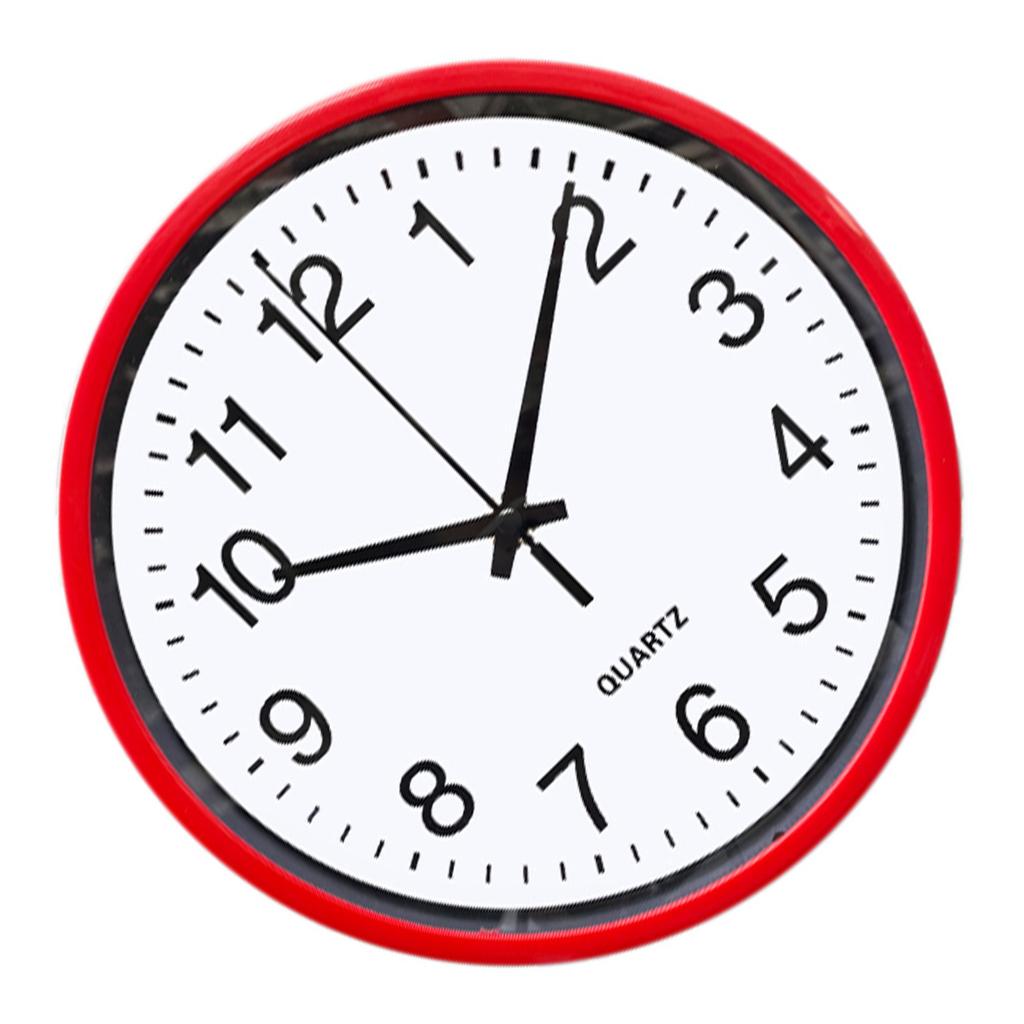 8 Inch Silent Wall Clock Round Modern Accurate Wall Clocks for Home Study Kitchen Bedroom Red Red 8
