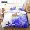 Blomst Sommerfugl Sengetøy Sett Dynetrekk Sett 3d Sengetøy Digitaltrykk Sengetøy Queen Size Sengetøy Sett Motedesign