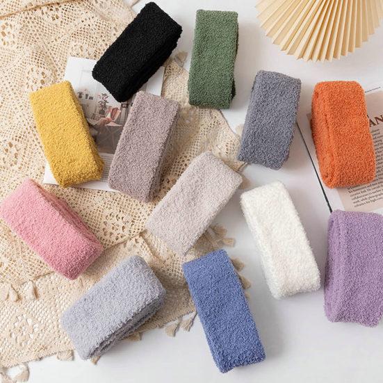 Over Knee Socks Windproof Leg Slimming Washable Winter Thermal Female Long Tube Socks Daily Wear