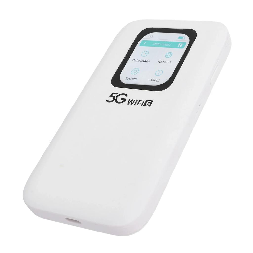 WiFi 6 Long Battery Life High Speed Connects Up To 16 Devices 5G Mobile Pocket Hotspot  2.01in Hotspot for Travel Mobile Router