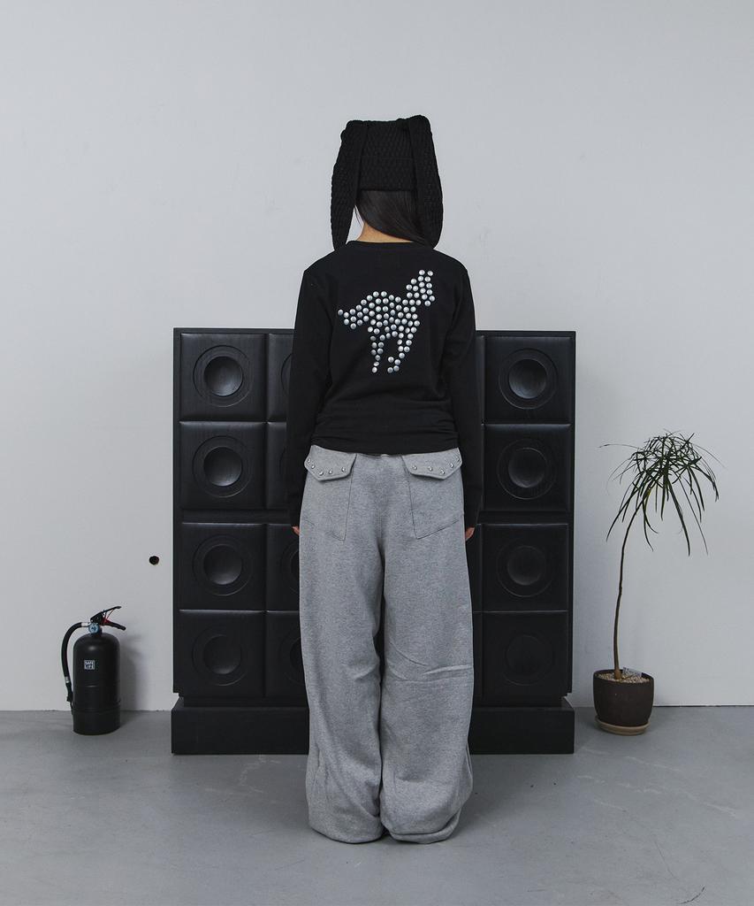 Tansanmageunesyum Pony Hotfix Long Sleeve (Black)