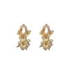 Silver Needle Diamond Shell Flower Super Fairy Earrings French Retro Zircon Long Fringed Earrings Light Luxury Earrings