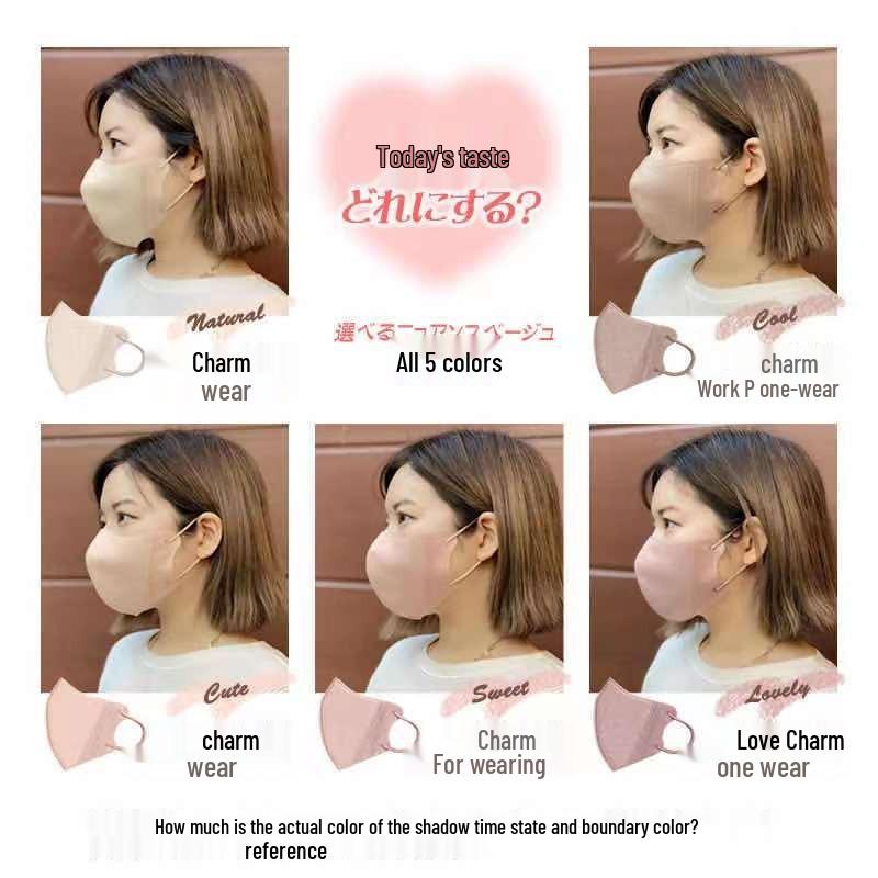 2025 Jaro/Léto Prodyšná 3D Jednorázová Rouška s Červenáním: Ochrana proti UV záření, Ochrana před sluncem, Třívrstvý design.