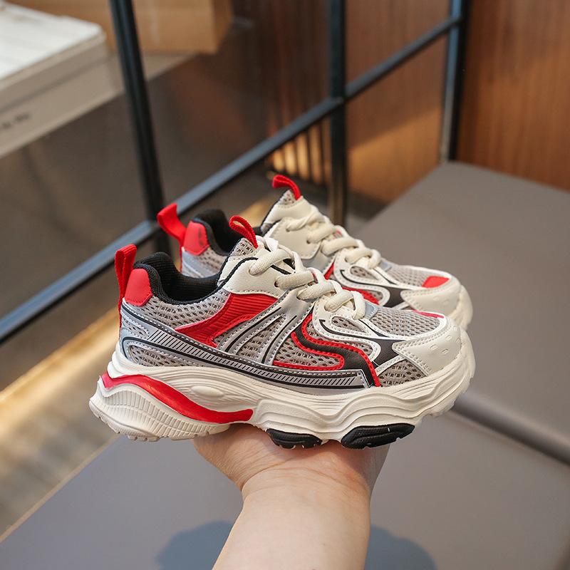 2025 spring new children's dad shoes mesh breathable trendy brand light fashion super soft big boys sports shoes