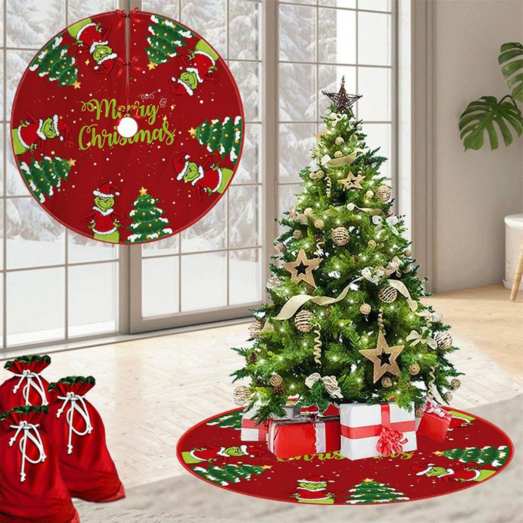 Christmas Tree Dress, Christmas Tree Bottom Decoration Dress, Snowflake Little Dwarf Short Plush Hotel Shopping Mall Tree Bottom Decoration Dress.