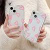 Delicate Pink Heart iPhone 14/13/15/16 Pro Max Soft Case - Popular Women's Design