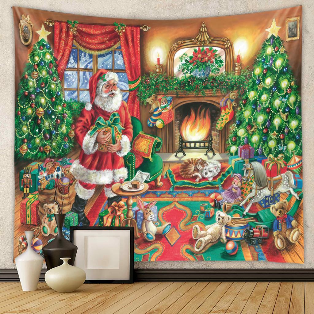 Grenzüberschreitender Außenhandelshintergrund, Stoffstil, hängender Stoff, Raum, hängender Stoff, Weihnachtsteppich