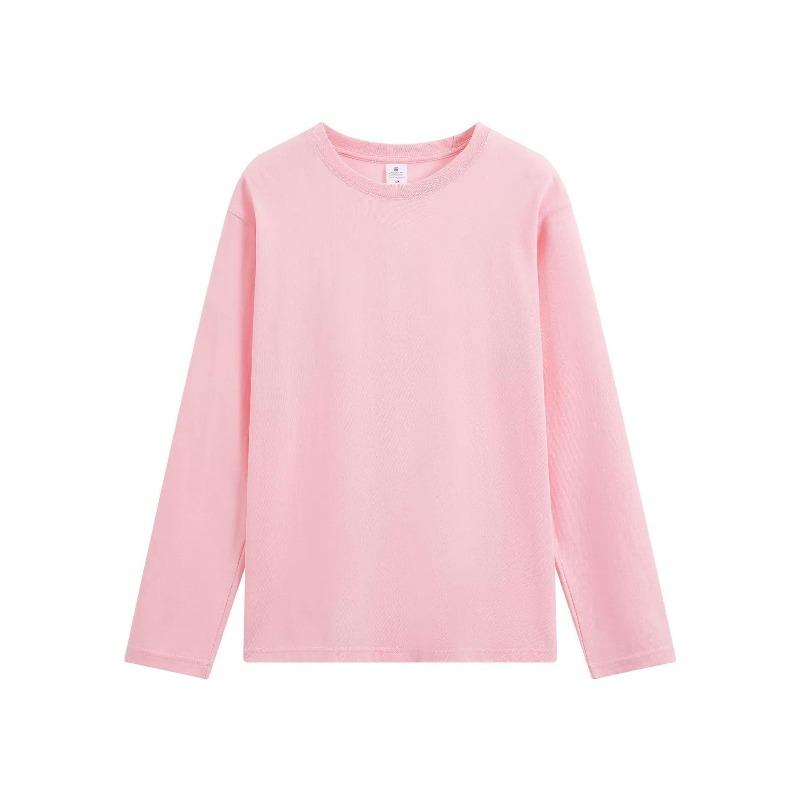 Modisches 220g Herren Premium Marke Einfarbig Langarm T-Shirt Lockere Passform für beide Geschlechter Luxuriös Entspannte Passform Vielseitige Basisschicht Kapuzenpullover